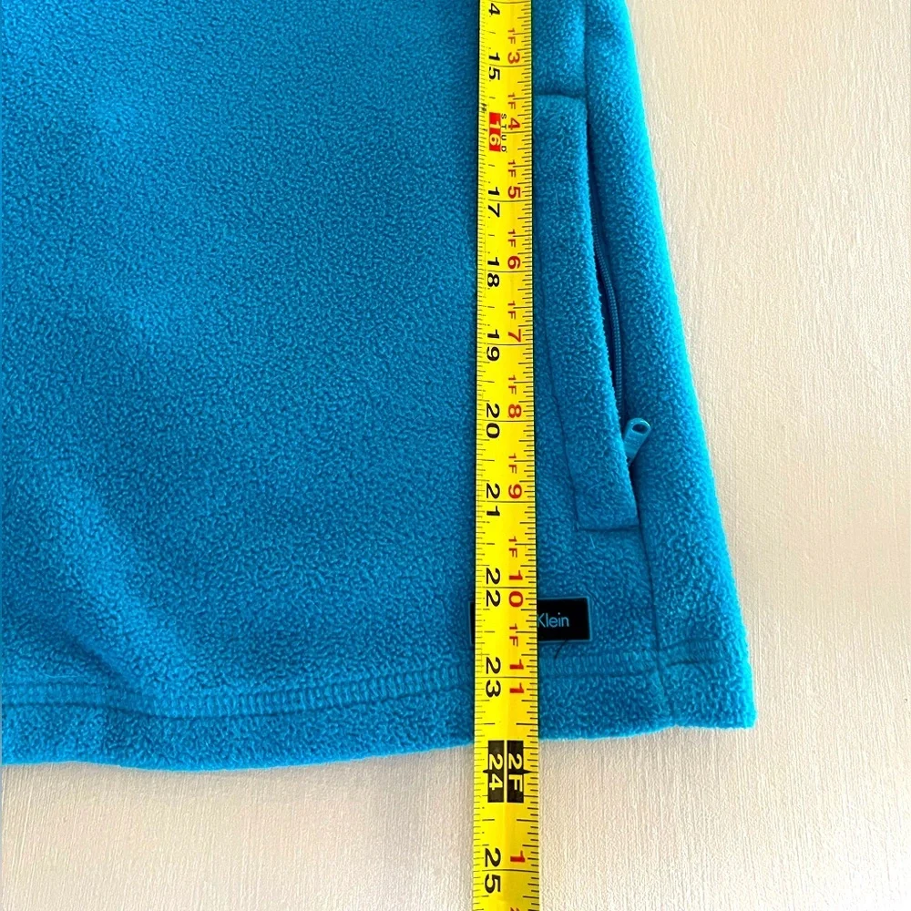 EUC Calvin Klein Fleece Mock Neck Full Zip Jacket Size Medium - Picture 8 of 11